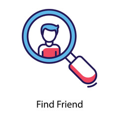 Sticker - Find Friend Vector