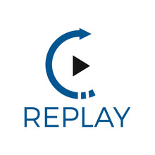 Replay Audio And Video Vector Logo Design.