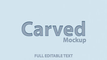 Carved Or Letterpress Printing Text Effect Mockup Fully Editable – Add Your Own Text 