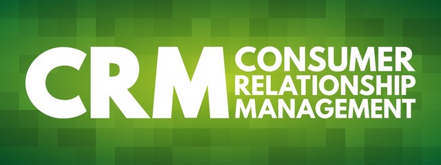 CRM - Consumer Relationship Management acronym, business concept background