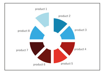 Illustration of colorful diagram on white background