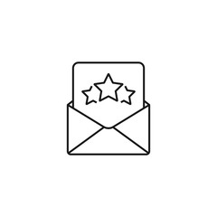 mail feedback - minimal line web icon. simple vector illustration. concept for infographic, website or app.