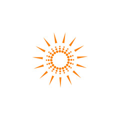 Poster - Sun logo design vector template