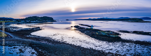 Cuadros en Lienzo aerial panorama of loch linnhe on the west coast of scotland in the argyll regio