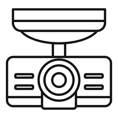 Wall Mural - Dash cam recorder icon. Outline dash cam recorder vector icon for web design isolated on white background