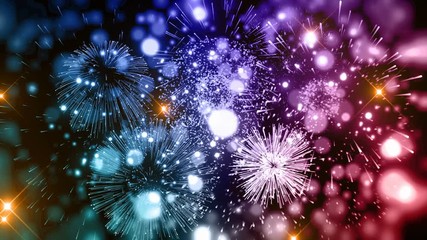 Wall Mural - holiday background christmas bokeh particles