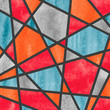 Stained glass window background. Abstract watercolor mosaic pattern.