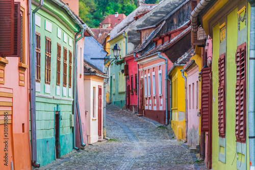 Fotografía Cityscape of Sighisoara (Transylvania, Romania, Europe)