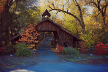 Covered Bridge In The Fall