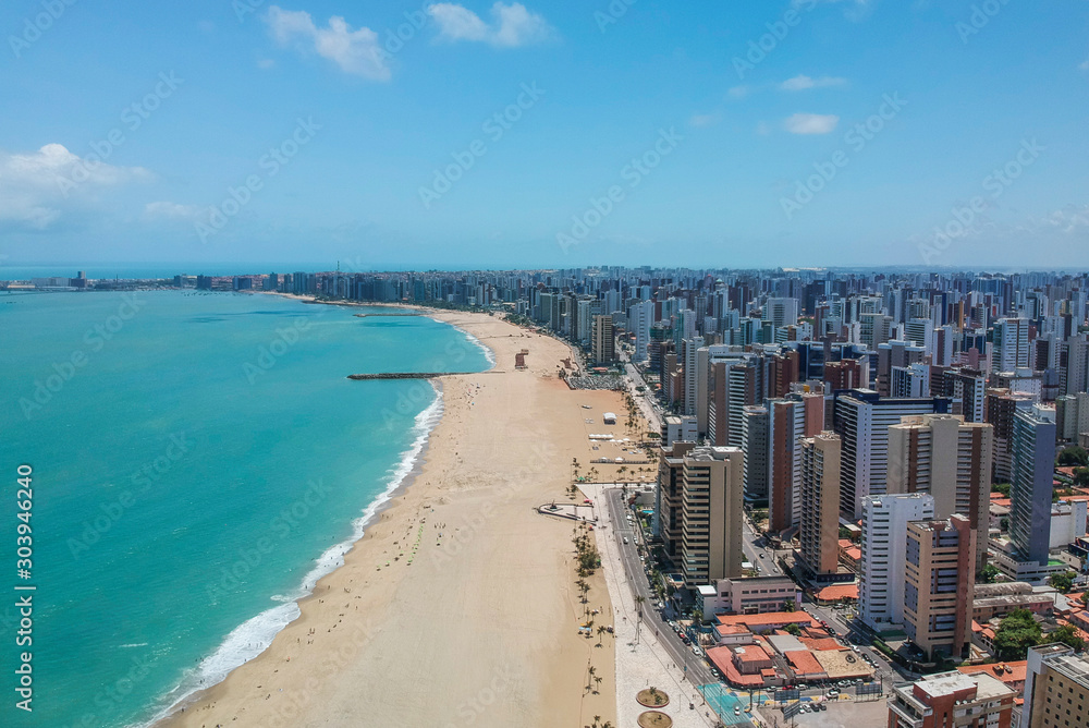 Vista aérea de Fortaleza, Ceará, Brasil - obrazy, fototapety, plakaty 
