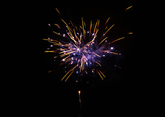 Wall Mural - firework isolated on black background
