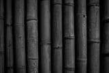 Black bamboo wall texture background.