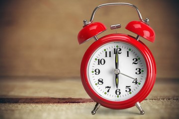 Wall Mural - Retro alarm clock on   background