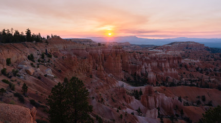 Sticker - Winter Morning at Bryce Canyon Utah inside Bryce Canyon National Park.