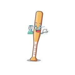 Sticker - Character baseball bat in cartoon professor shape