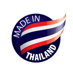 Thailand flag, vector illustration on a white background