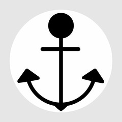 Anchor icon isolated on abstract background