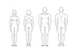 © shopplaywood - Figures of man and woman. Vector isolated editable template.