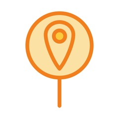 location board icon isolated on abstract background