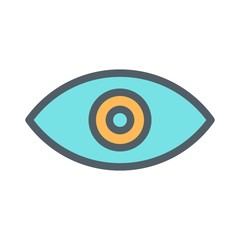 eye icon isolated on abstract background