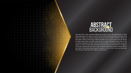 Wall Mural - black abstract background mat geometric elegant futuristic glossy light with grid line. modern shape