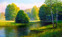 Flower Field Landscape Oil Painting Free Stock Photo - Public Domain ...