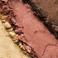 Wall Mural - Texture of broken eyeshadow or powder. The concept of fashion and beauty industry. Close-up. - Image