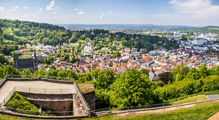 cityscape of Kulmbach town in Bavaria