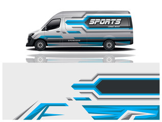 Poster - van car decal wrap design vector