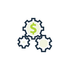 Wall Mural - Cost Maintenance icon. Clipart image isolated on white background
