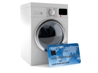 Poster - Washing machine with credit card