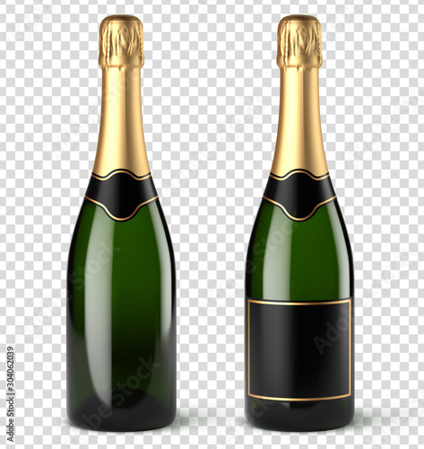 Bouteilles de champagne vectorielles 9 © He2