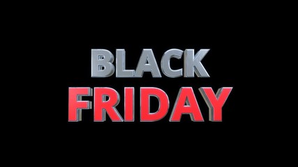 Wall Mural - Black Friday shopping sales transparent alpha text
