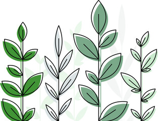 Wall Mural - Botanical design element. Vector background.