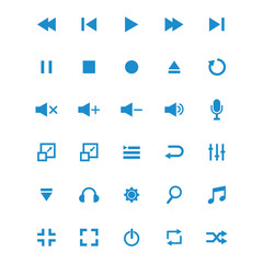 Wall Mural - media player icon vector design symbol