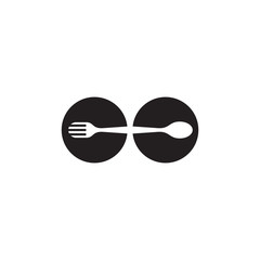 Poster - Food logo design incorporated with spoon and fork icon template