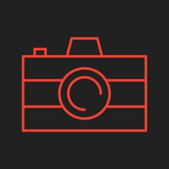 Camera Icon Isolated On Abstract Background