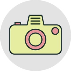 Camera Icon Isolated On Abstract Background