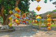Colorful lampions as decoration in Imperial City of Hue, Vietnam 