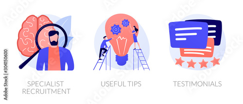 Cuadros en Lienzo Customer feedback, online service rating web icons set