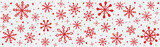 Fototapeta  - Panoramic header with hand drawn snowflakes. Christmas ornament. Vector