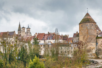 Sticker - View of Semur-en-Auxois, France