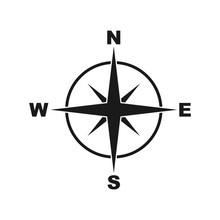 Simple Style Compass Symbol. Vector Illustration EPS 10