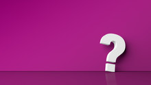 Question Mark On A Purple Background. Background For Design With Graphic Question