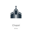Chapel icon vector. Trendy flat chapel icon from winter collection isolated on white background. Vector illustration can be used for web and mobile graphic design, logo, eps10