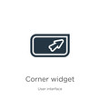 © Premium Art - Corner widget icon vector. Trendy flat corner widget icon from user interface collection isolated on white background. Vector illustration can be used for web and mobile graphic design, logo, eps10