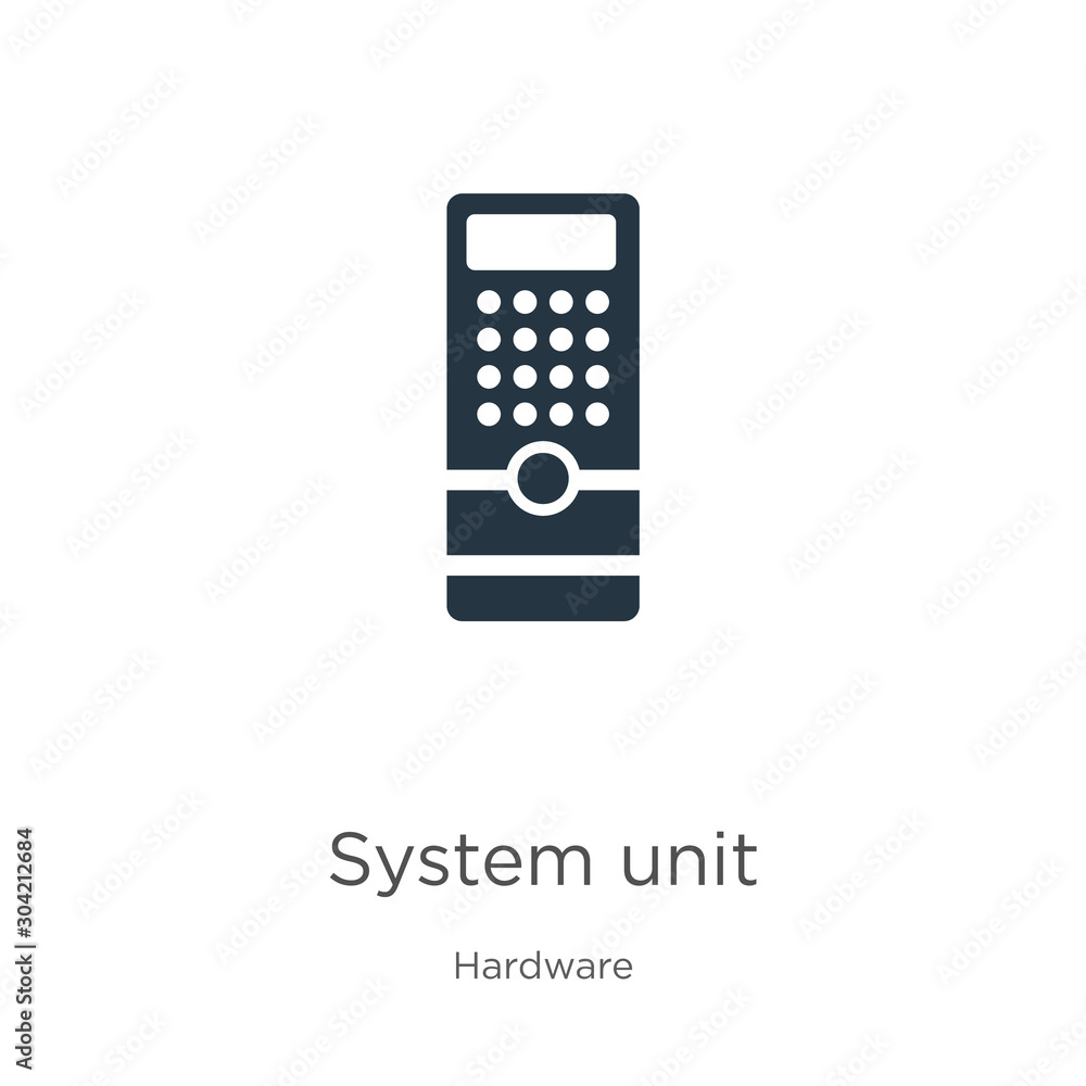 System Init Icon System unit icon vector. Trendy flat system unit icon from hardware ...