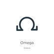 Omega icon vector. Trendy flat omega icon from greece collection isolated on white background. Vector illustration can be used for web and mobile graphic design, logo, eps10