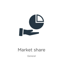 Market Share Icon Vector. Trendy Flat Market Share Icon From General Collection Isolated On White Background. Vector Illustration Can Be Used For Web And Mobile Graphic Design, Logo, Eps10