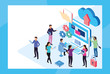 © Jemastock - big data technology with laptop and desktop